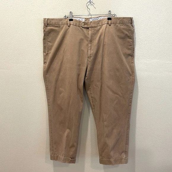 Peter Millar khaki flat front pants size 42 style MC00B84 - Picture 1 of 6